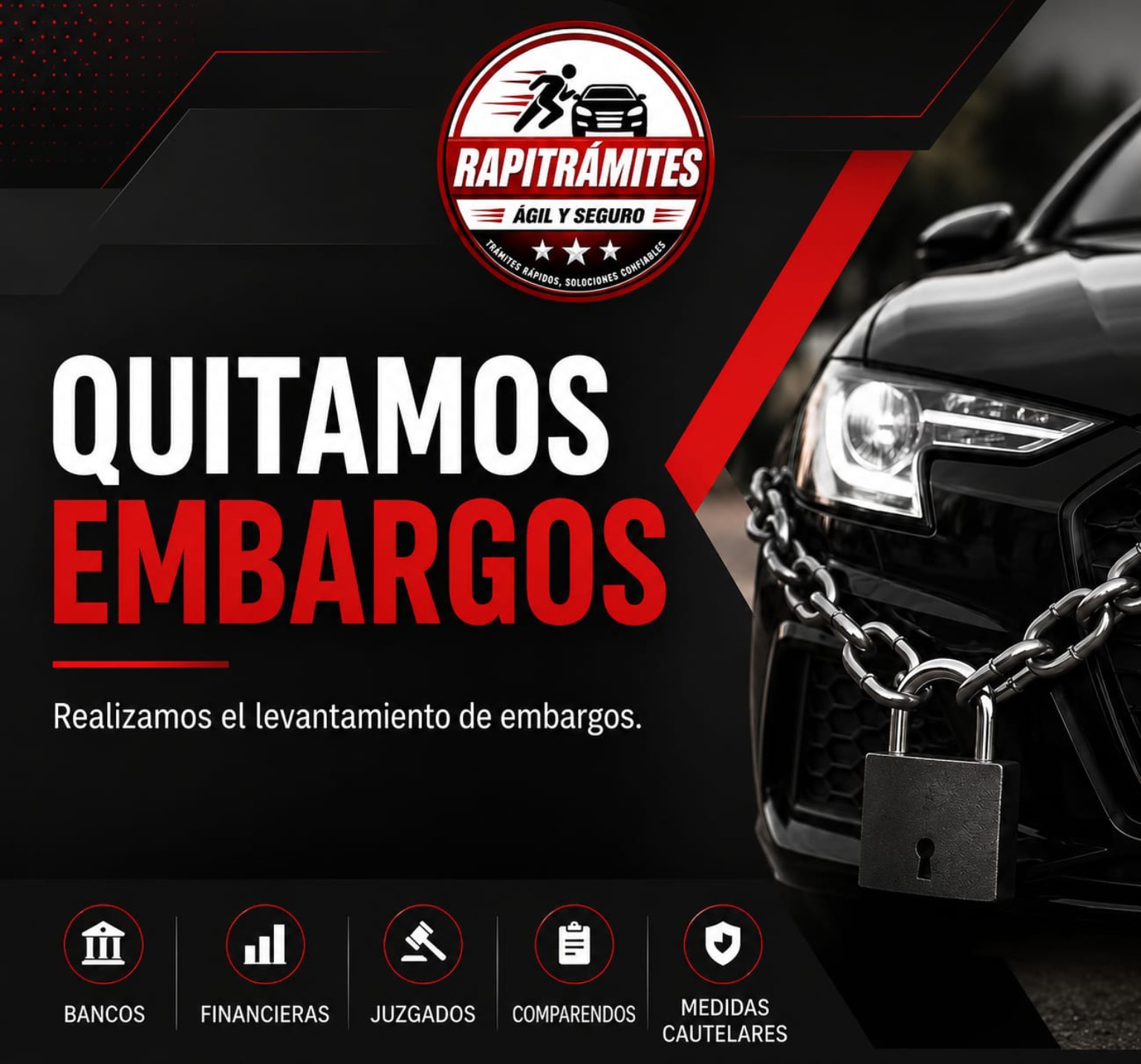 Servicio de Levantamiento de embargos en RAPITRÁMITES