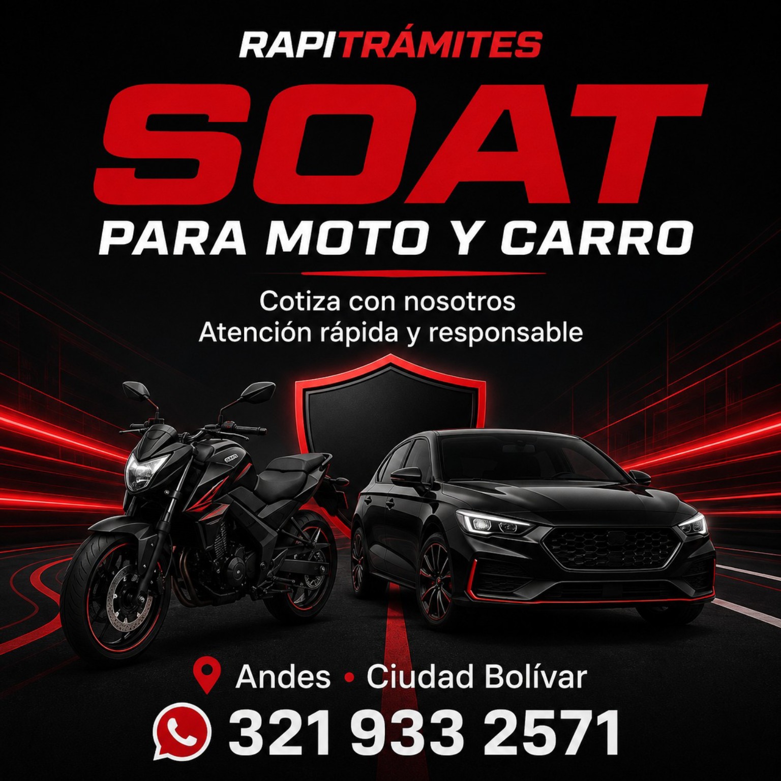 Servicio de SOAT para moto y carro en RAPITRÁMITES