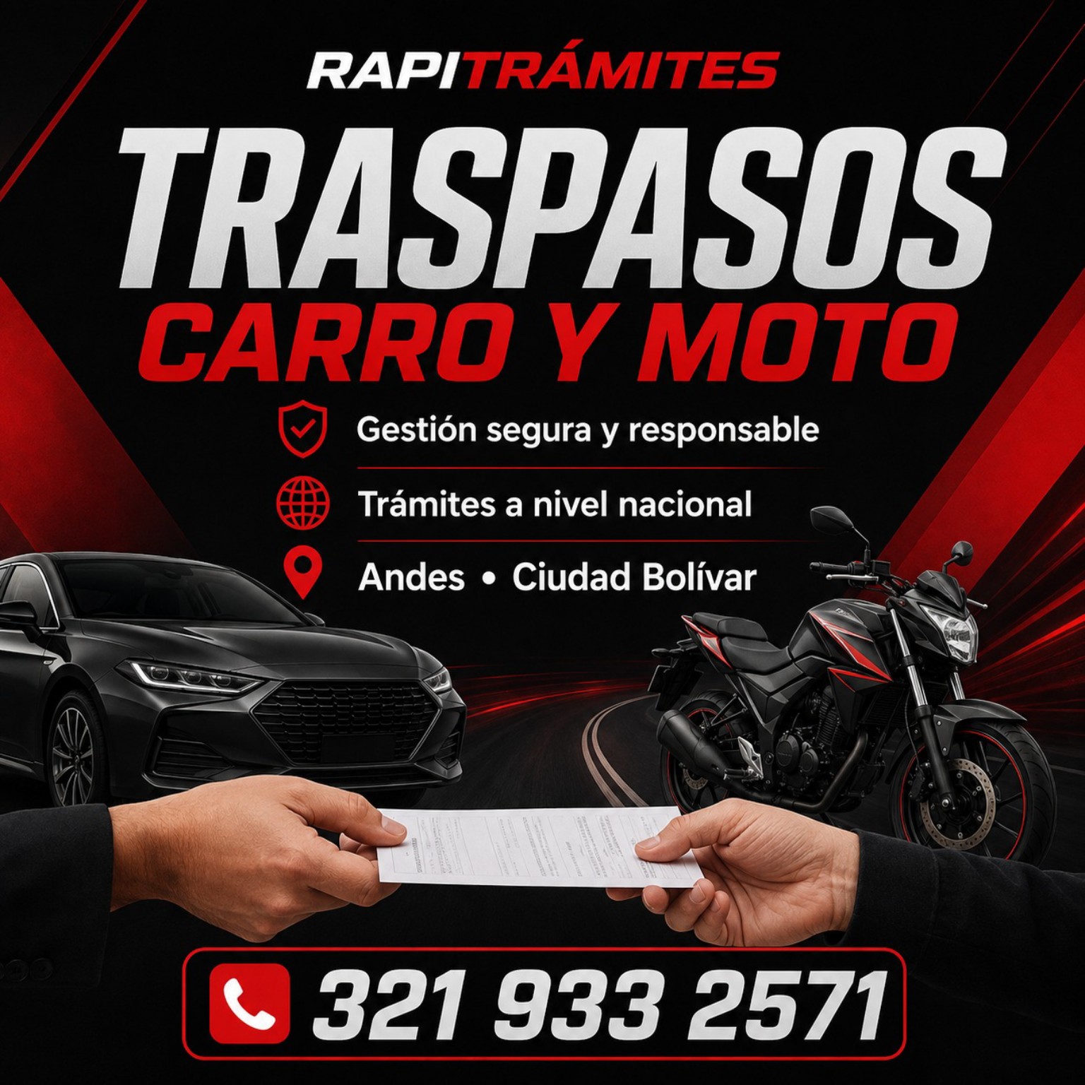 Servicio de Traspasos en RAPITRÁMITES